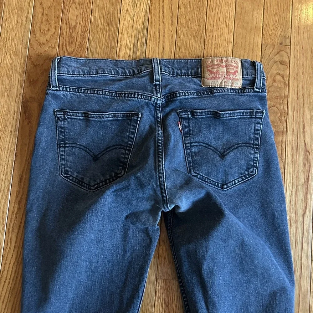 Levi's Jeans Mens 34x34 (Actual 33x32) 511 Blue Slim Fit Dark Wash Faded Denim